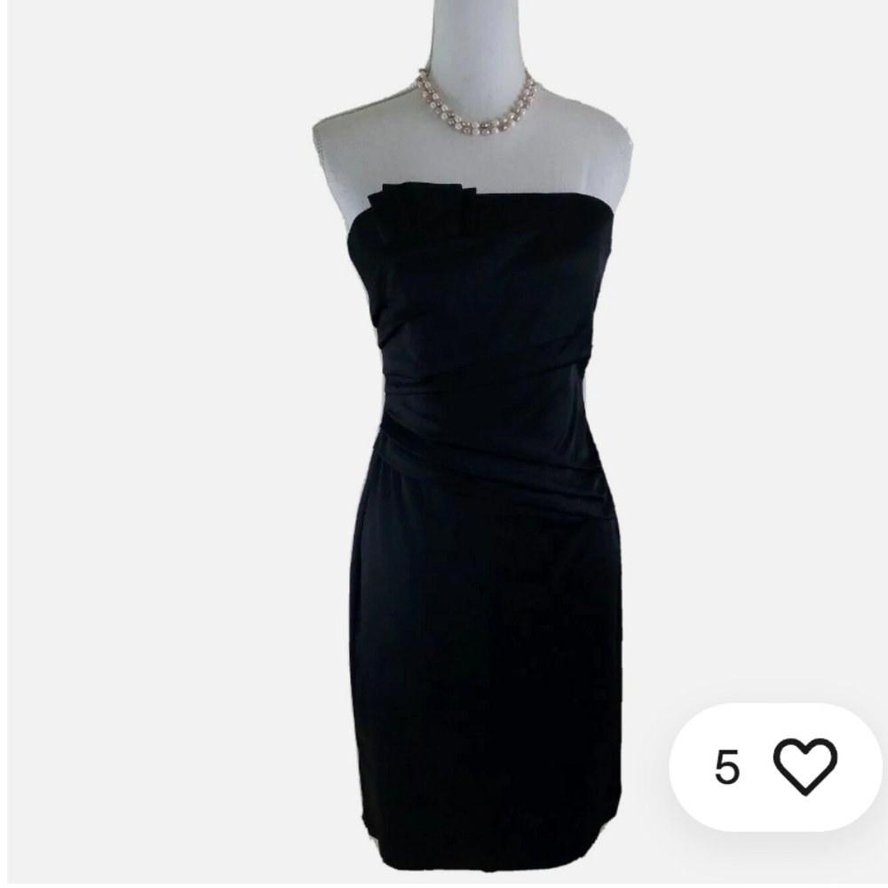 White House  Black Market black satin dress